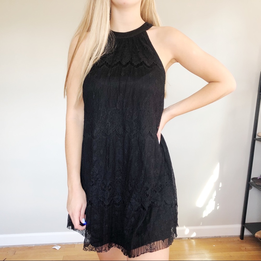 ASTR Black Lace Dress